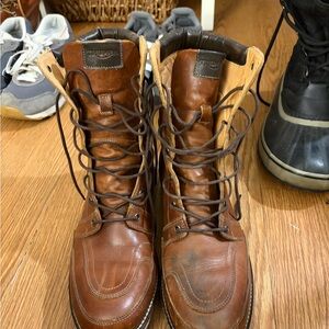 Triumph Brown Leather Lace-Up Boots